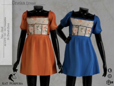 Oneka Dress By Katpurpura Sims 4 CC