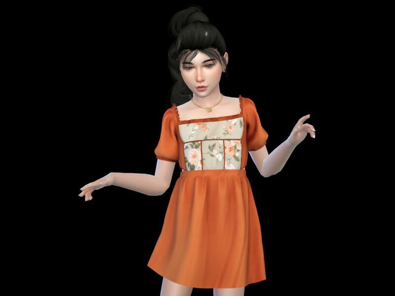 sims 4 cc oneka dress by katpurpura 2