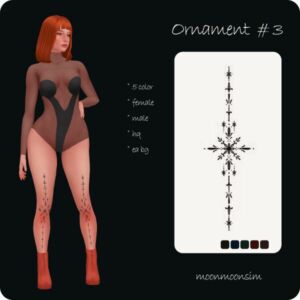 Ornament Tattoo 3 By Moonmoonsim Sims 4 CC