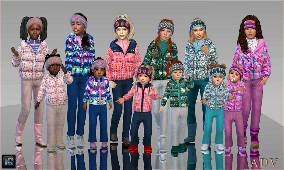 Outfits For Girls And Toddler Girls Sims 4 CC