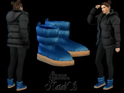 Padded Winter Ankle Boots By Natalis Sims 4 CC