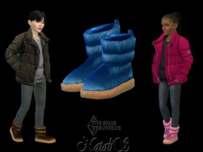 Padded Winter Boots-Child By Natalis Sims 4 CC