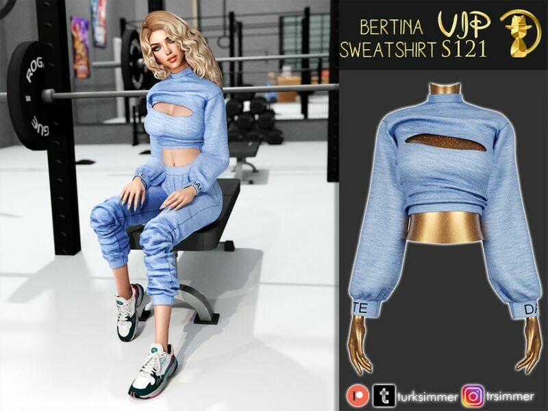 [Patreon] (Early Access) Bertina Sweatshirt S121 By Turksimmer Sims 4 CC