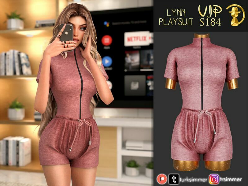 [Patreon] (Early Access) Lynn Playsuit S184 By Turksimmer Sims 4 CC