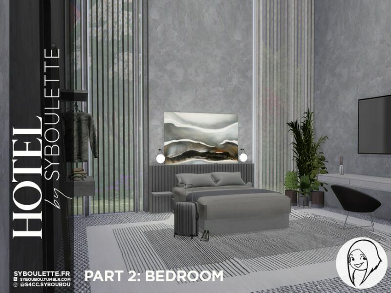 Patreon Early Release – Hotel SET – Part 2: Bedroom By Syboubou Sims 4 CC