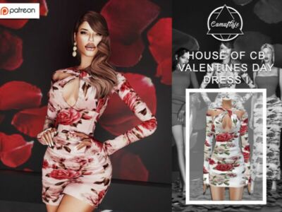 [Patreon] House Of CB – Valentines DAY – Dress I By Camuflaje Sims 4 CC