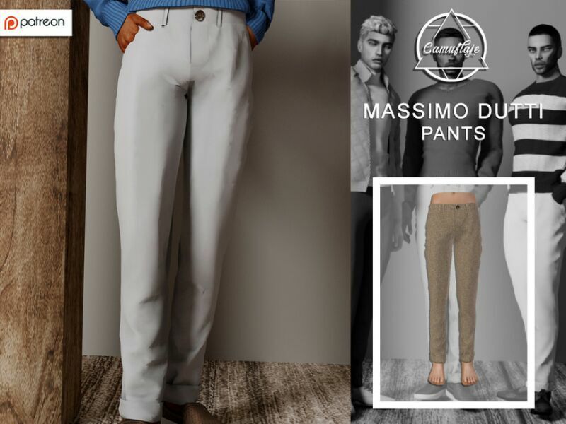 [Patreon] Massimo Dutti Collection – Pants By Camuflaje Sims 4 CC