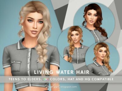 [Patreon] Sonyasims Living Water Hair By Sonyasimscc Sims 4 CC