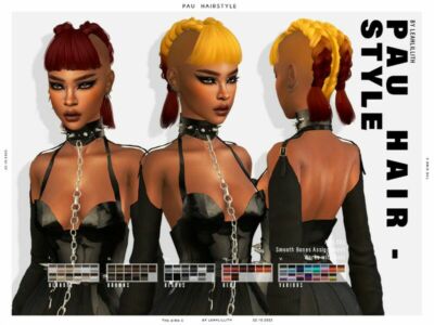 PAU Hairstyle Sims 4 CC