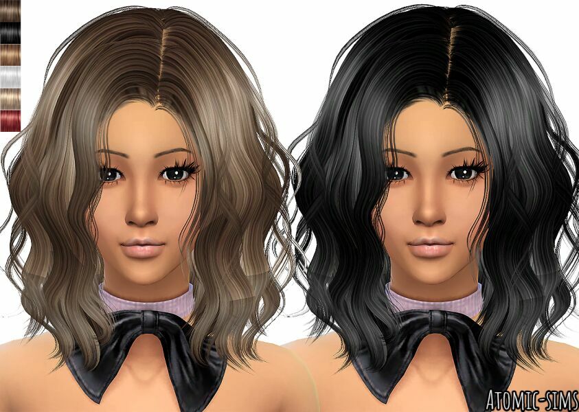 Peggyzone Hairmesh 6797 Chinafaned V1 Retexture By Atomic-Sims Sims 4 CC