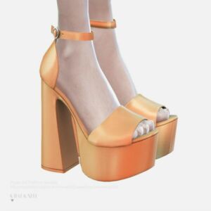 Poster GRL Platform Sandals By Charonlee Sims 4 CC