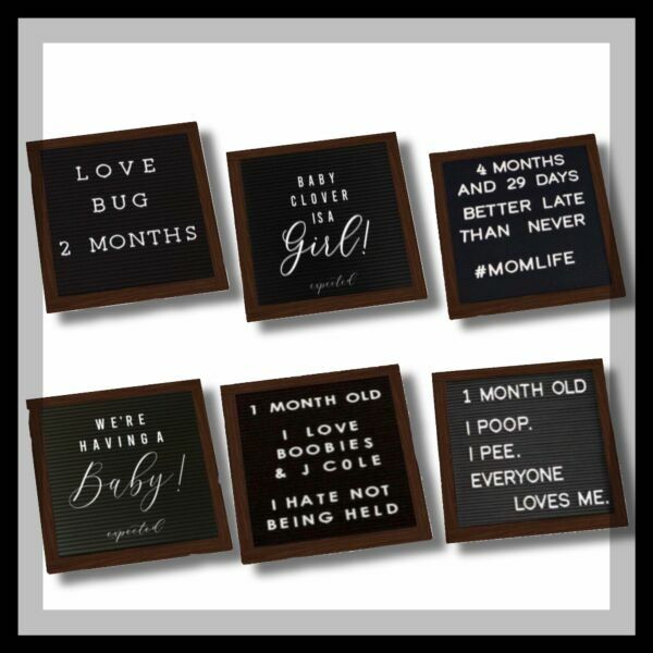 sims 4 cc pregnancy letterboard cc by mrsbarbiex3 2