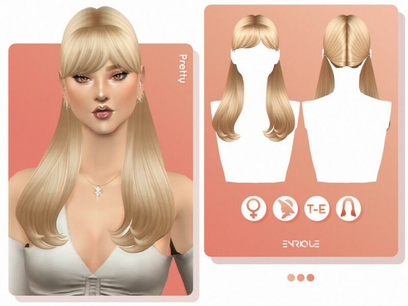 Pretty Hairstyle By Enriques4 Sims 4 CC