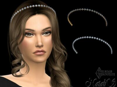 Princess CUT Crystals Headband By Natalis Sims 4 CC