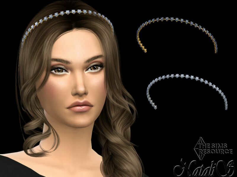 Princess CUT Crystals Headband By Natalis Sims 4 CC