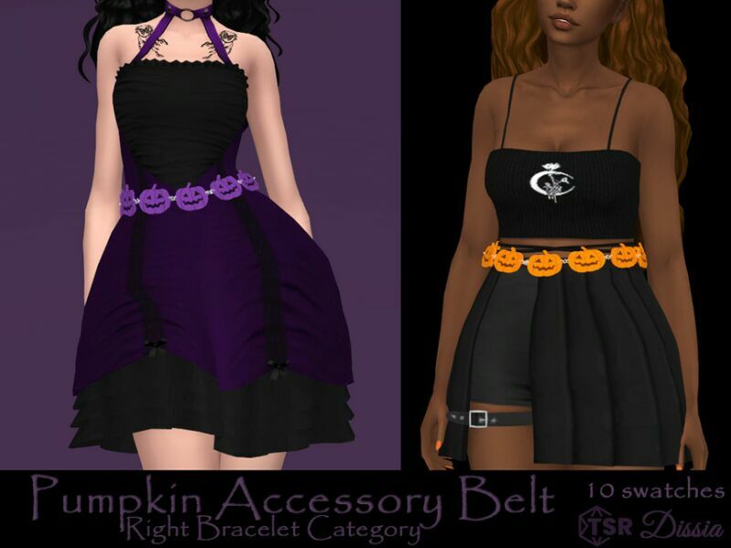 Pumpkin Accessory Belt By Dissia Sims 4 CC