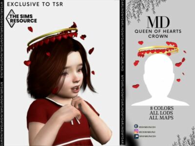 Queen Of Hearts Crown Toddler By Mydarling20 Sims 4 CC