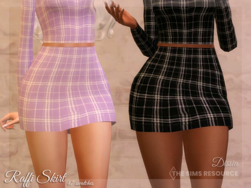 Raffi Skirt By Dissia Sims 4 CC