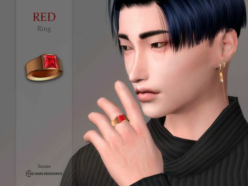 RED Ring By Suzue Sims 4 CC