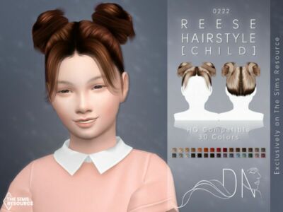 Reese Hairstyle [Child] By Darknightt Sims 4 CC