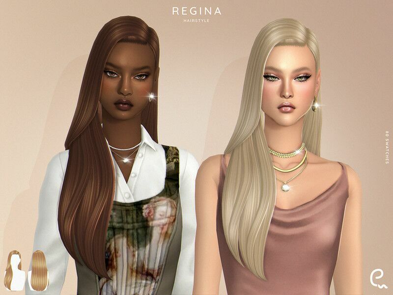 Regina Hairstyle Sims 4 CC