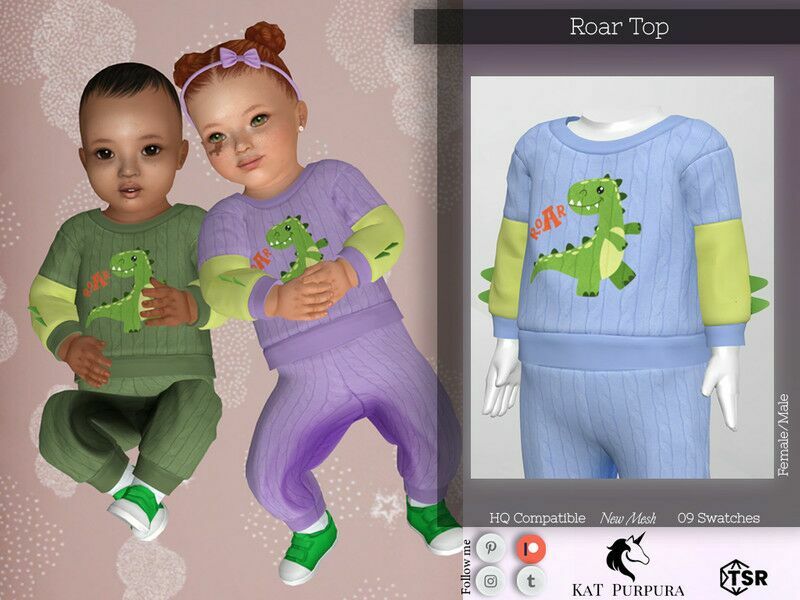 Roar TOP / Infant Female Sims 4 CC