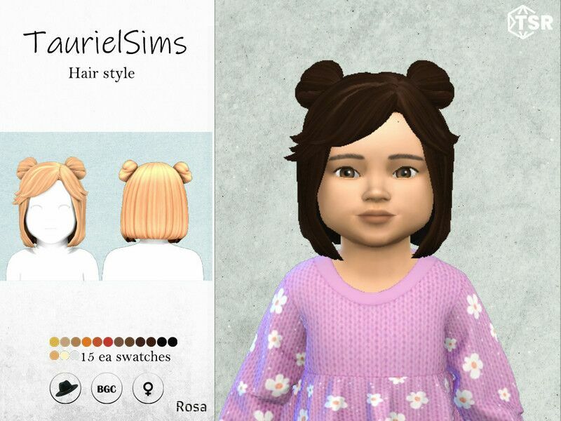 Rosa-Hairstyle Sims 4 CC