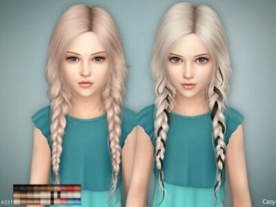 Rose – Child Hairstyle By Cazy Sims 4 CC