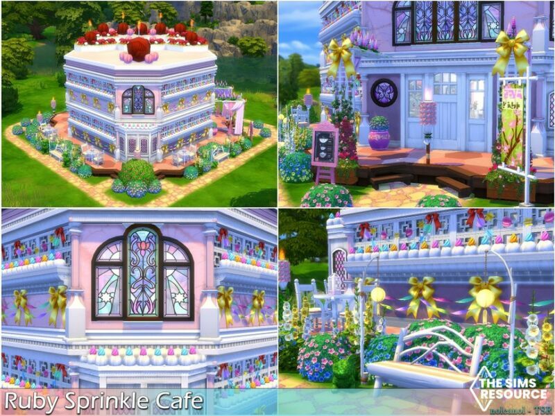 sims 4 cc ruby sprinkle cafe no cc by nolcanol 2