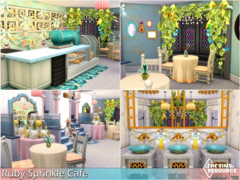 sims 4 cc ruby sprinkle cafe no cc by nolcanol 3