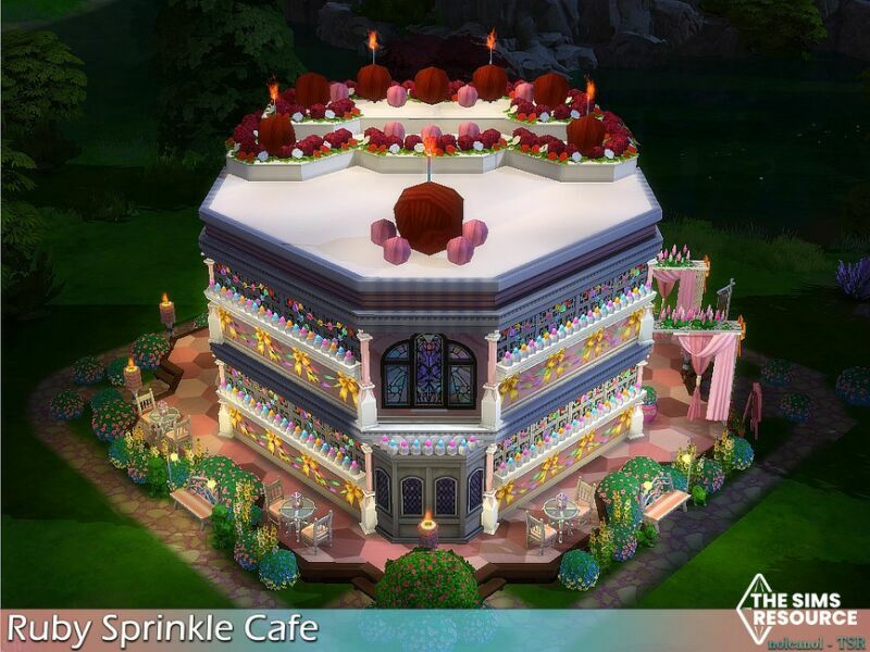 sims 4 cc ruby sprinkle cafe no cc by nolcanol 6