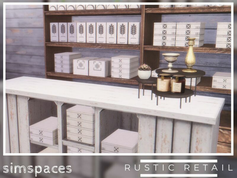 sims 4 cc rustic retail by simspaces 4