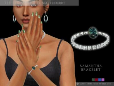 Samantha Bracelet By Glitterberryfly Sims 4 CC