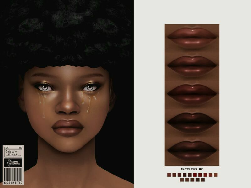 Satin Lipstick | N50 By Cosimetic Sims 4 CC