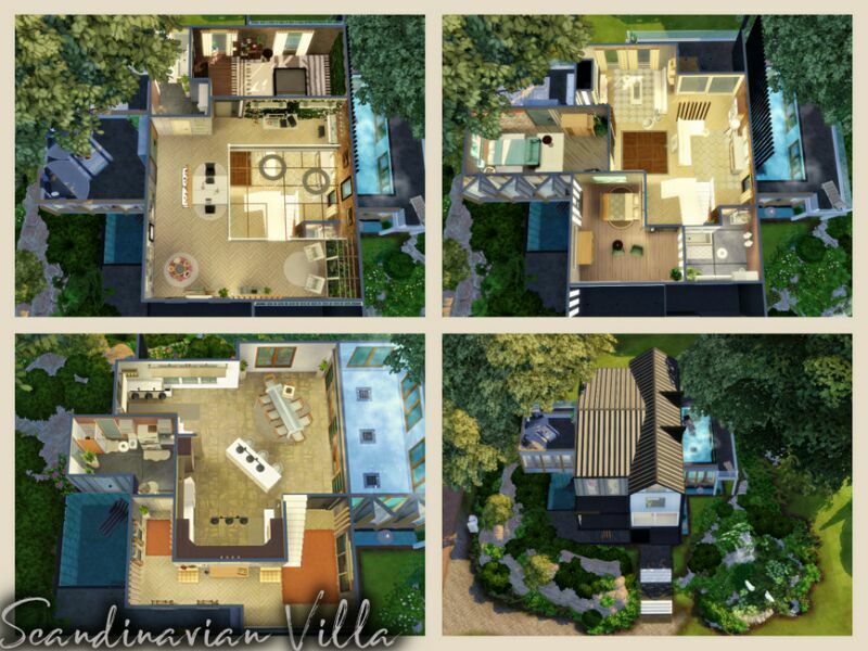 sims 4 cc scandinavian villa nocc by simzmora 2