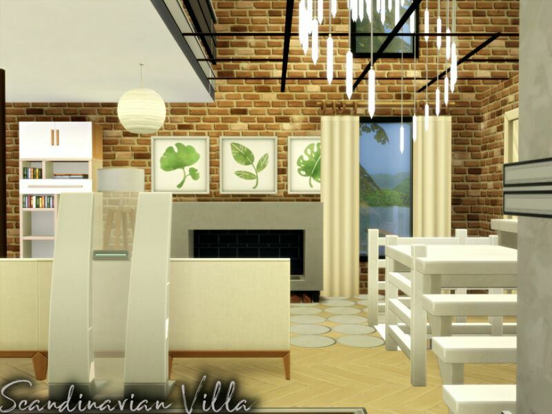 sims 4 cc scandinavian villa nocc by simzmora 3