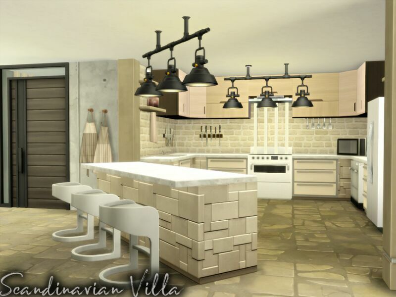 sims 4 cc scandinavian villa nocc by simzmora 5