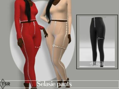 Selasie Studded Pants By Akaysims Sims 4 CC