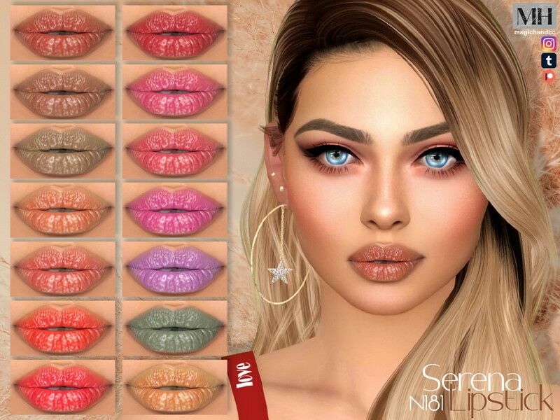 Serena Lipstick N181 By Magichand Sims 4 CC