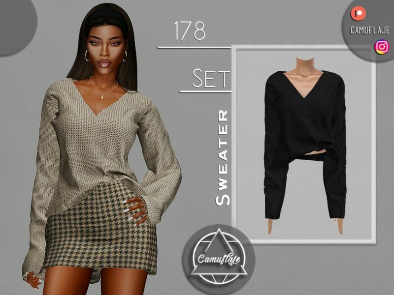 SET 178 – Sweater By Camuflaje Sims 4 CC