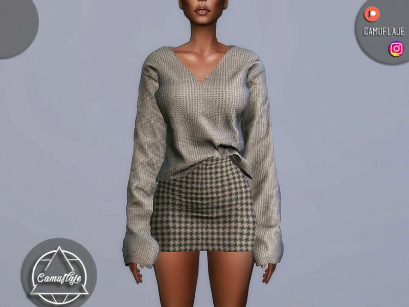 sims 4 cc set 178 sweater by camuflaje 2