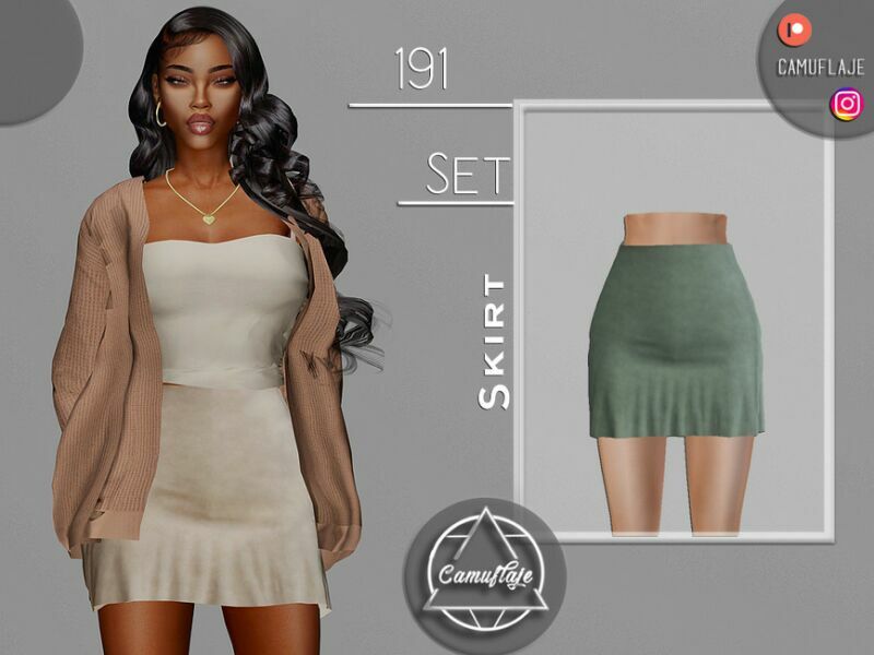 SET 191 – Skirt By Camuflaje Sims 4 CC