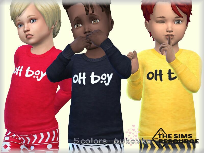 Shirt OH BOY By Bukovka Sims 4 CC