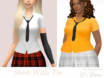 Shirt With TIE By Dissia Sims 4 CC