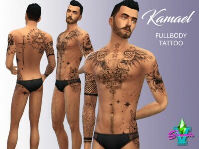 Simmiev Kamael FB Tattoo By Simmiev Sims 4 CC