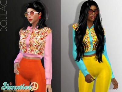 Simxties Colored Shirt [SET] For / Everyday Sims 4 CC