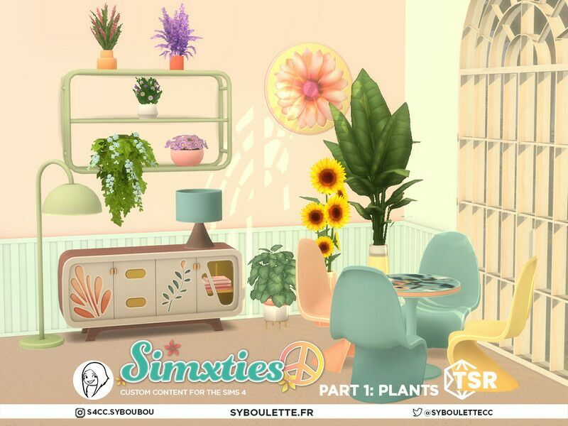 Simxties Flower Power Part 1 Sims 4 CC