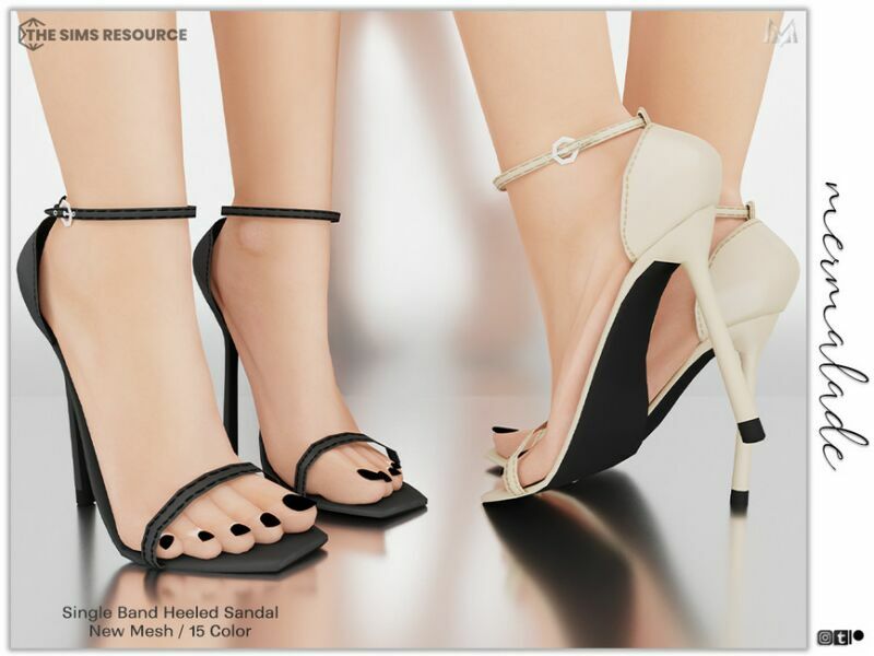 Single Band Heeled Sandal S56 By Mermaladesimtr Sims 4 CC