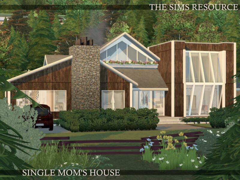 Single Mom’S House | CC Only TSR By Simzmora Sims 4 CC