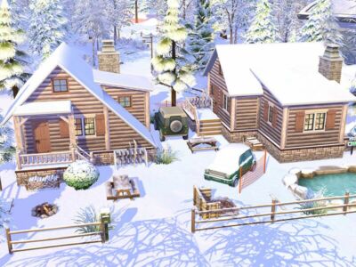 SKI Cabins – NO CC Sims 4 CC